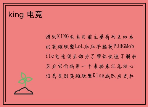 king 电竞